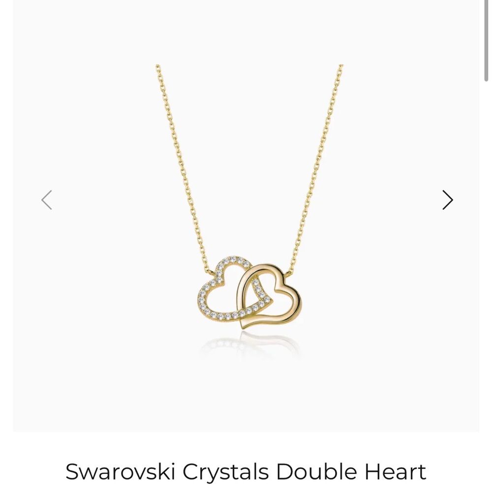 Swarovski Gold and Silver Heart Necklace